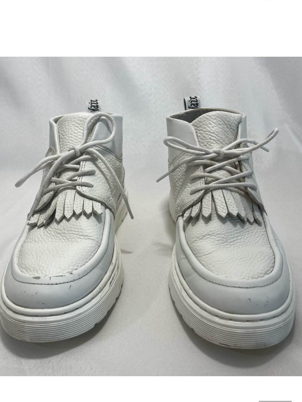 Dr Martens Jemima Kiltie Ankle Chukka Boots Women’s 10/42 White Leather